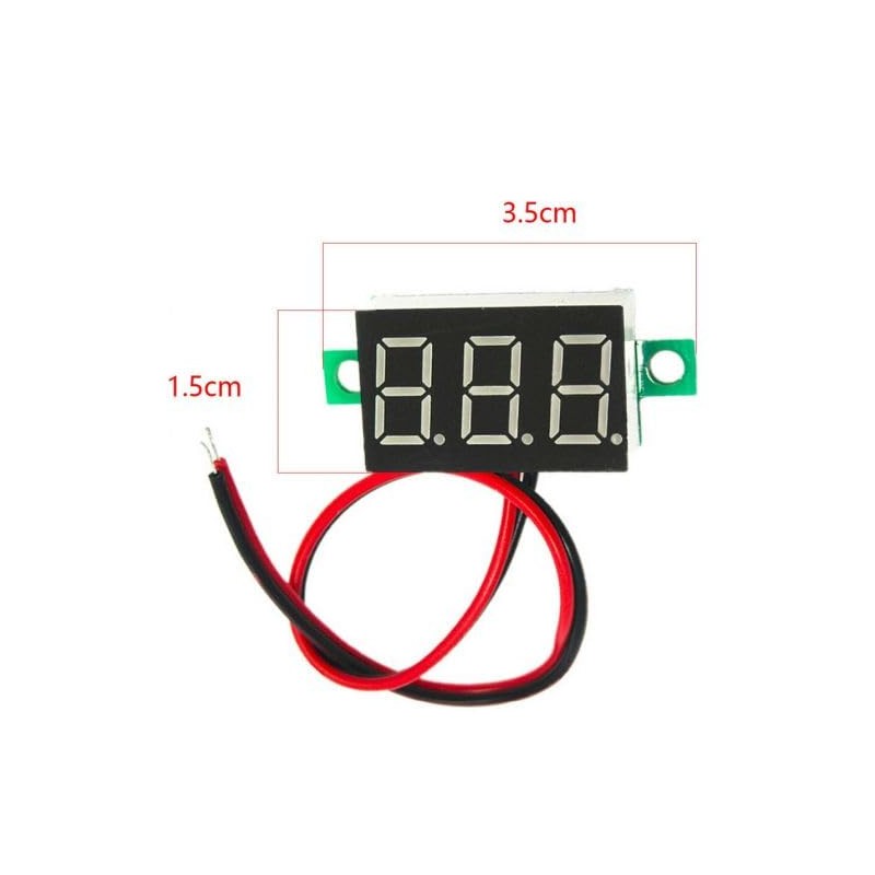 Mini Digital Voltmeter Mini Wire DC 12 Voltage Gauge Tester,