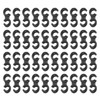 sourcing map 40pcs Bicycle S-Hook Clips Clamps Plastic Rotatable S