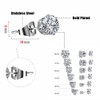 XINCHENG 6 Pairs Stainless Steel Hypoallergenic Silver Diamond Stud Earrings