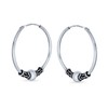 Bali Style Tribal Ball Bead Continuous Endless Round Hoop Earrings