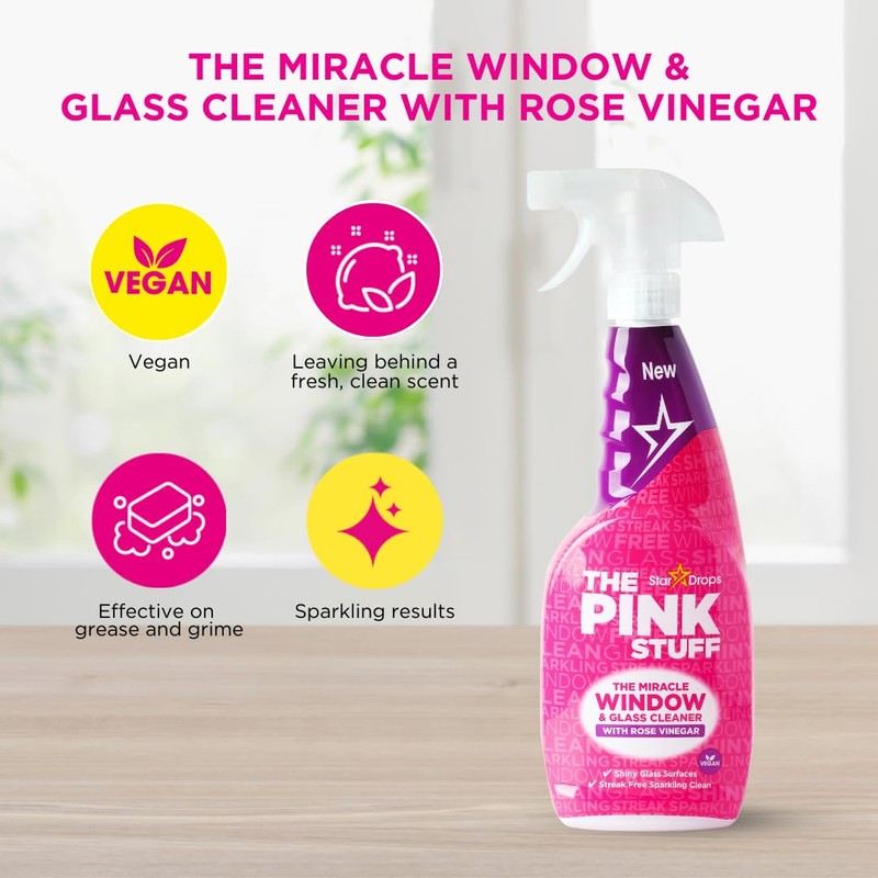 The Pink Stuff Stardrops Miracle Window and Glass Cleaner with