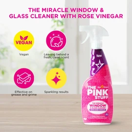 The Pink Stuff Stardrops Miracle Window and Glass Cleaner with Rose Vinegar Spray 750ml 20759