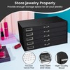 Novel Box 5 Drawer Black Jewelry Display 15.12X8.37X7.62 + Small