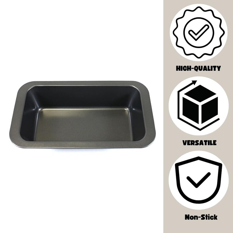 Invero® Rectangular 2lb Non-Stick Loaf Tin Ideal for Baking Various