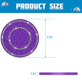 Sandfren Bling Car Cup Holder Coaster, 4PCS Silicone Crystal Rhinestone Anti Slip Vehicle Drink Mat, Soft Automotive Interior Water Bottle Pad Accessories, Universal for SUV Truck (Purple/White)
