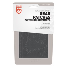 Gear Aid Gear Aid Tenacious Tape Gear Patches for Jacket Repair, Black Nylon, Camping, 3" x 20"