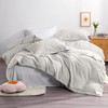 NTBAY 2 Pieces 100% Brushed Microfiber Light Grey Single Duvet