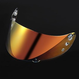 ICON IC04 Airframe Pro Airmada Airform Motorcycle Helmet Shield Uv Protection Motorcycle Visor Lens Helmets Accessories (Clear Revo Red Gold)