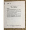 DCM Time Window One And The 1a Speaker. Owners Instructions