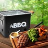 Rectangular charcoal grill, compact table grill for camping adventures, balcony