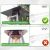 Patio Heater Glass Tube Replacement,49.5" Tall 4" Diameter with Silicone