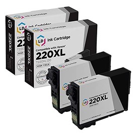 LD Remanufactured Ink Cartridge Replacement for Epson 220XL T220XL120 High Yield (Black, 2-Pack)