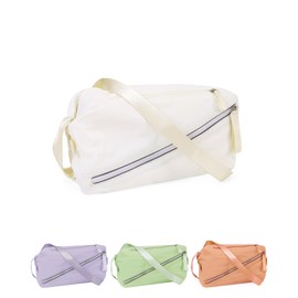 Small Gym Bag for Women Men, Fashionable Lightweight Sports Bag, Small Duffle Bag Crossbody Bags for women, Suitable For Gym Work Fitness Travel,3 in 1 Workout Bag - White (15L)