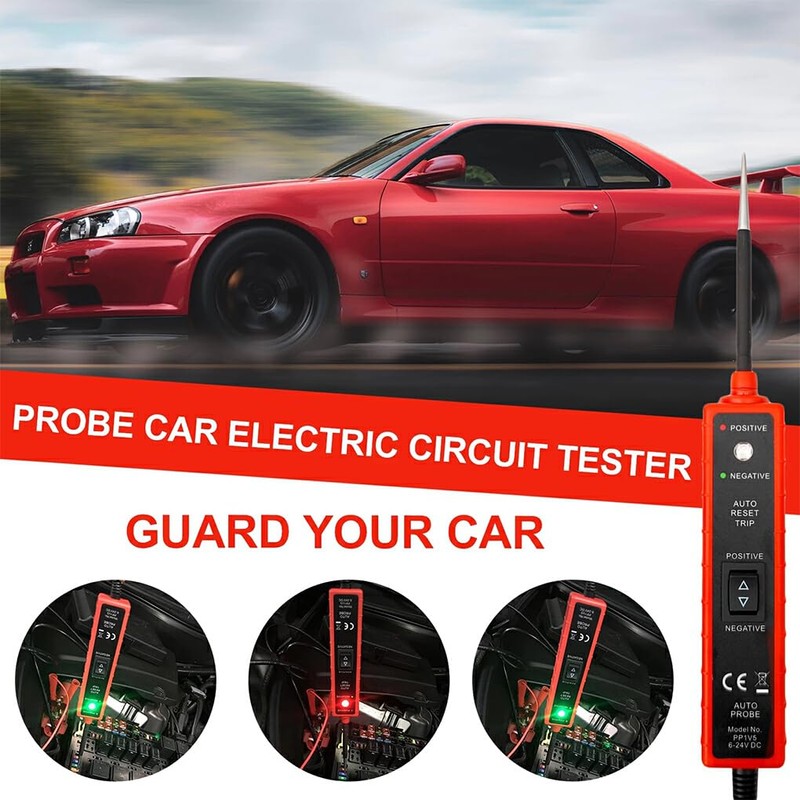 Power Circuit Probe Tester 6-24V DC Automotive Test Pen with