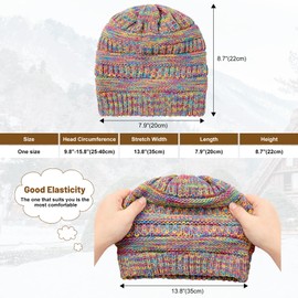 Durio Winter Hats for Women Men Soft Satin Lined Beanie for Women Knit Silk Lined Beanie Hat Slouchy Beanie Fashionable Black One Size