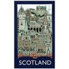 Scottish Tea Towel Souvenir Gift Scotland Landmarks Collage Cityscape Montage