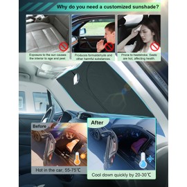 GAFAT Compatible with Renault Clio 5 V 2020-2023 2024 Sun Protection Front Windscreen Inside, Clio 5 RS Line/E-Tech Hybrid Sunshade Windscreen Parasol Sun Visor, UV Protection, Clio Accessorie