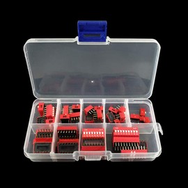 DollaTek DIP Switch Assortment Kit 1 2 3 4 5 6 7 8 9 Positions