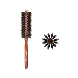 BEREAM Pig Hair Brush Curling Brush Blow Brush Straightening Brush Roll Brush (Straight Flocking/M)