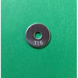 100 Pieces Stainless Steel 316 3/16" Fender Washer OD 3/4"
