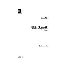 Pärt: Kanon Pokajanen for mixed choir (SATB) a cappella