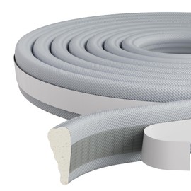 9.8 Ft Door Weather Stripping Door Seal Strip,Adhesive Foam Window Insulation for Winter,Soundproofing Draft Stopper for Door Frame Seal,Wedge Weather Strip Gap Filler for Noise Blocker,Gray