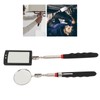 2Pcs Telescoping Inspection Mirror Set LED Lighted Flexible Retractable Pickup