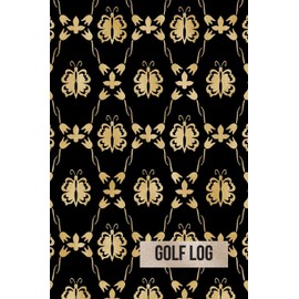 Golf Scorecard Log Book: 6 x 9 Striking Golf Log Book - gold and black design | Cool gift idea for golfer. Golf gifts for men and women