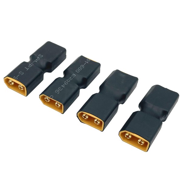 4Packs XT60 Male to Male Connector Wireless Adapter,XT60 Connector Adapter for RC FPV Car Plane Drone LiPo Battery