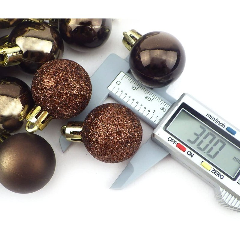 Small Minnie Christmas decorative baubles matte glossy glitter 24 Pack 3