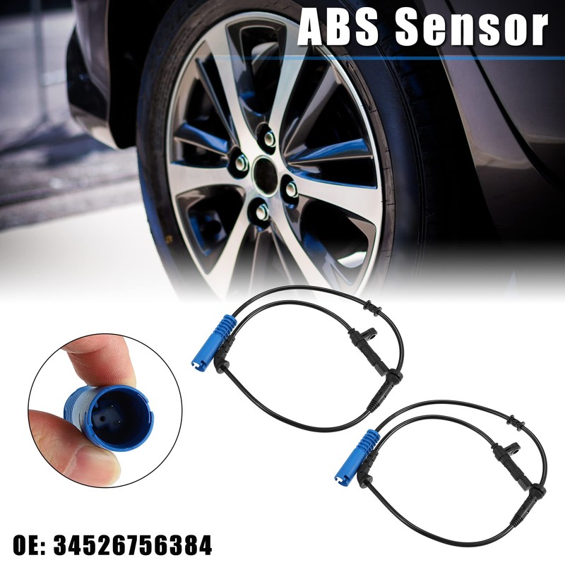 A ABSOPRO ABS Wheel Speed Sensor 34526756384 Black Pack of