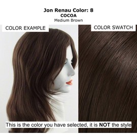 Easihair Fun Bun Hair Wrap Color 8 Cocoa - Elastic Band Hairpiece 4" Length UpDo Ponytail Accent Synthetic Fiber Curly Wavy Locks 676a Bundle MaxWigs Hairloss Booklet