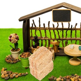 ibasenice 32 Pcs Doll House Straw Bale Model Scene Mini House Haystacks, Multi-Color, 3x8x2cm, for Autumn Decor and Diy Crafts
