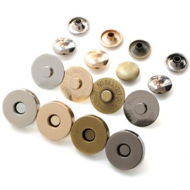 MAHAVIMOKSA 40Sets 18mm Magnetic Button Snaps Double Rivet Closures Round Clasp Stud Button for DIY Craft Sewing Bag Purse Leather Clothing Scrapbooking (Mixed 4 Colors)