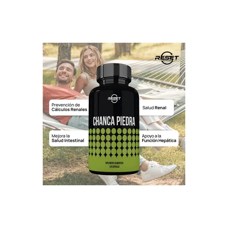 Reset Nutrition Chanca Piedra 1200mg Salud Renal 120 Cáps Sabor