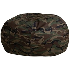 Stylish Oversized Bean Bag Chair For Adults & Kids Portable Lightweight Design | Zipper Closure ,Plush Super Light Lounger Bead Filling Removable Slip Cover |Size:19"H x 42"W x42"D, Camouflage Shade