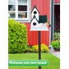 Upgraded Thicken Bird Feeder Pole for Outdoors - Easy to