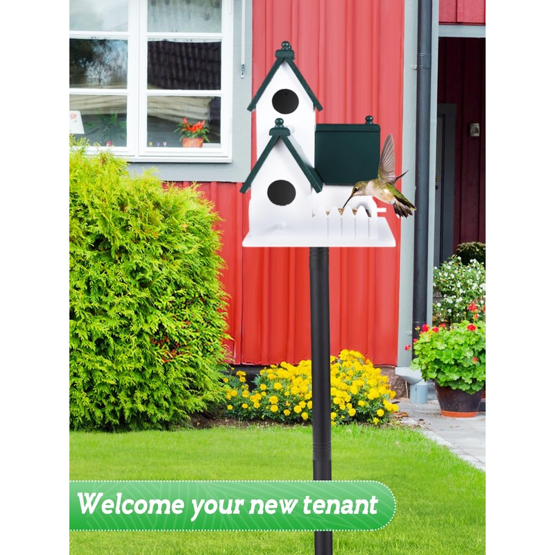 Upgraded Thicken Bird Feeder Pole for Outdoors - Easy to