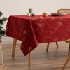 GAMUSI Tablecloth Christmas Jacquard Gold Thread Dining Table Square Christmas