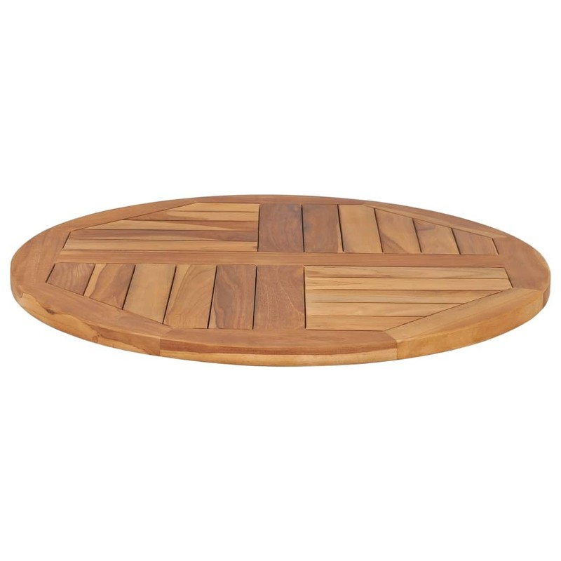 vidaXL Solid Teak Wood Round Table Top - 27.6" Diameter