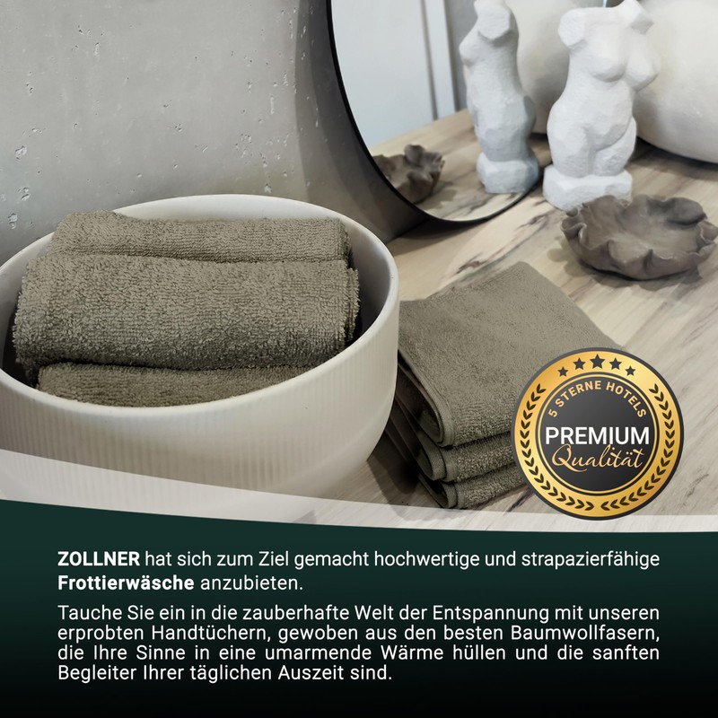 ZOLLNER Set of 10 Flannels – Soft and Absorbent Wash