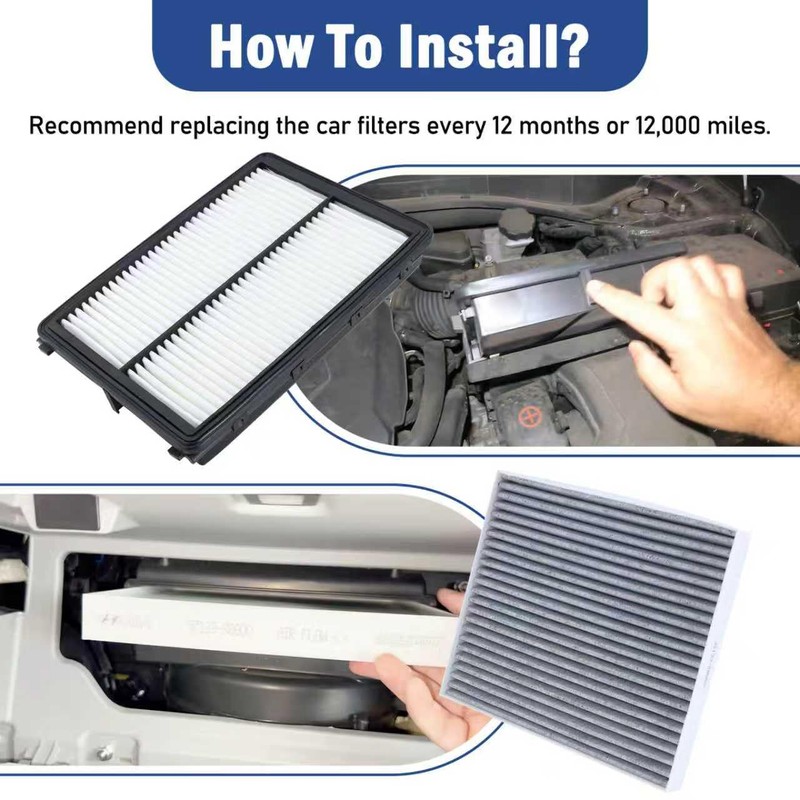 Engine Air Filter & Cabin Air Filter Combo Kit Compatible