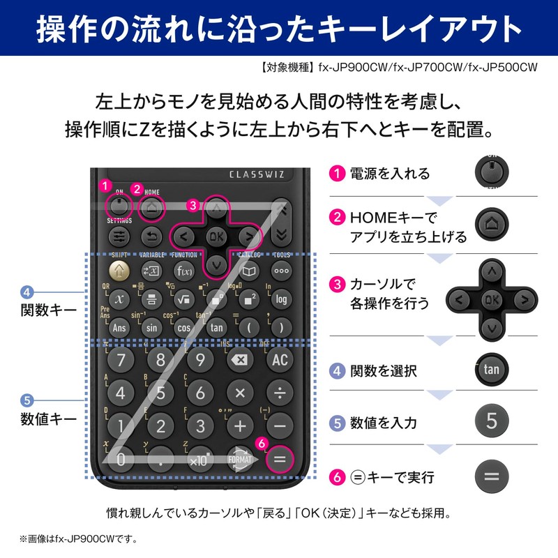 Casio Scientific Calculator, High Definition, Japanese Display, 500+ Functions fx-JP500CW-N