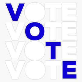 Vote Blue Voters Election Sticker Bumper Sticker Vinyl Decal 5"