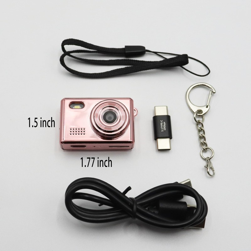 Mini-Kamera, 16 GB, Foto/Video/Flash, Ladefunktion Typ C und Übertragung PC/Mobile