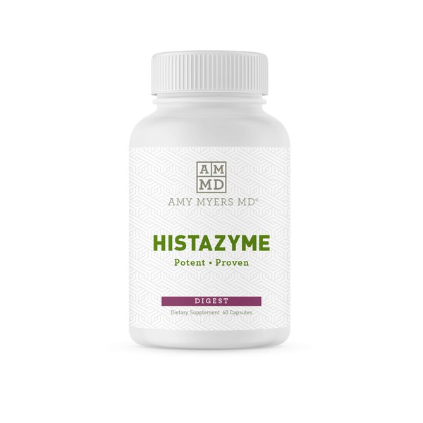 Histazyme from Dr. Amy Myers - Dao Enzyme Supplement to Support The Healthy Breakdown & Digestion of Food-Derived Histamine. Dietary Supplement 60 Capsules - Easy to Use, 1-2 Capsules Before Mealtime