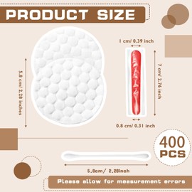 Tondiamo 400 Set Hotel Vanity Set Individual Vanity Kit Hotel Hospitality Set Disposable Travel Amenities Kit Bulk Include Cosmetic Cotton Pads, Cotton Swabs, Nail File for Shelter Homeless