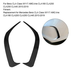 Bumper Air Intake Spoiler Akozon Rear Bumper Air Intake Spoiler Splitter Canard Cover Replacement for CLA Class W117 AMG Line 2013-2019