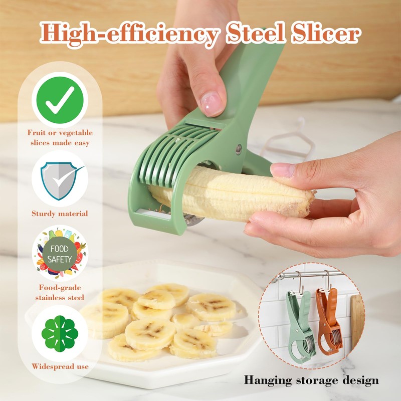 Lanties 2 Pcs Food Manual Slicer Fruit and Vegetable Cutter