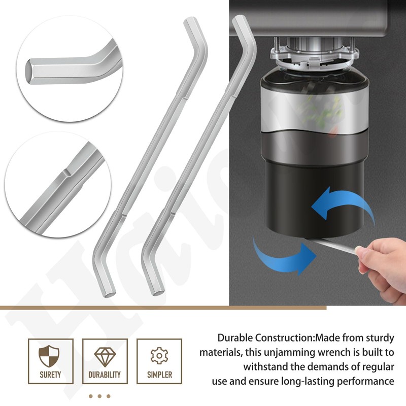 Haiouus Garbage Disposer Unjamming Wrench Compatible With MOen Garbage Disposals,